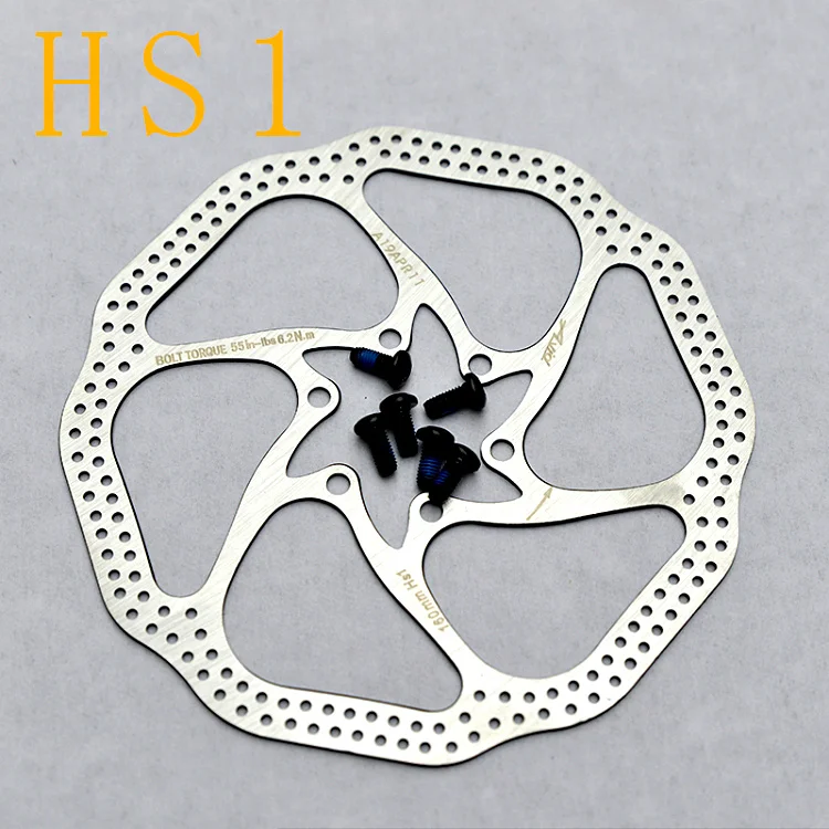 1pcs hs1 rotor 160 мм ротор горный велосипед механический дисковый тормоз ротор с 6 болтами для горной дороги части высокого качества - Цвет: 1pcs hs1 rotor