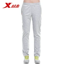 Xtep Женские однотонные трикотажные брюки новые весенние модные штаны для йоги фитнеса спорта женские повседневные брюки 985228630558