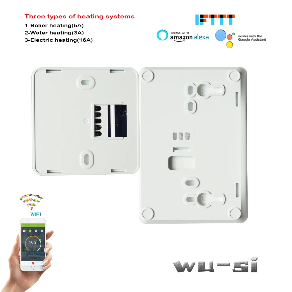 APP WIFI&RF wireless thermostat for floor heating system?3A/5A/16A Optional