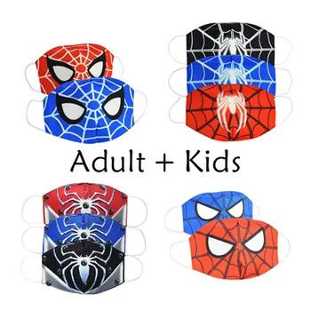 

HOT!!Super Hero Marvel Spiderman Iron Man Mask Cartoon Anime Cute Cotton Masks Mouth Muffle Face Masks Dustproof Mouth Mask