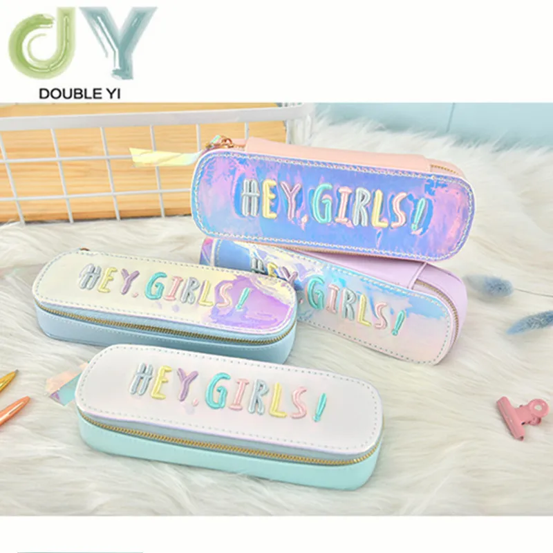 Simple fruit pencil case small fresh canvas pen bag large capacity pencil case wholesale