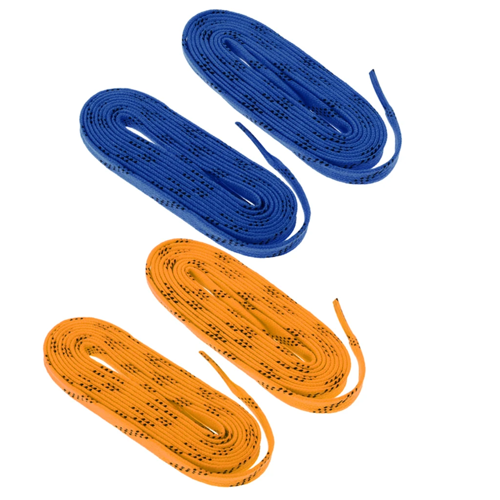 2 Pairs Ice Hockey Skate Flat Shoes Laces Shoelaces Spare Accessories Strap