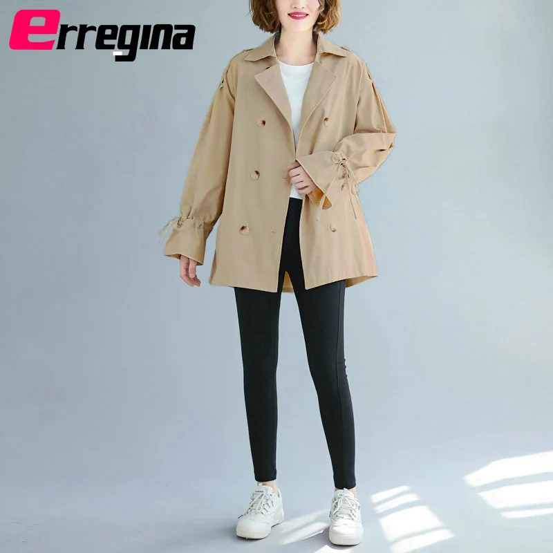 

Erregina Windbreaker Jacket Women Summer Coats Long Sleeve Basic Jackets Thin Women's Jacket Female Outwear with Sashes