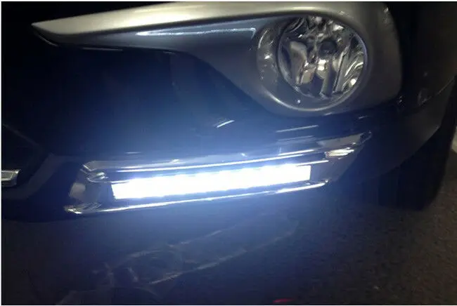 

LED Daytime Running light DRL Chrome For Toyota Highlander kluger 2011 2012 2013