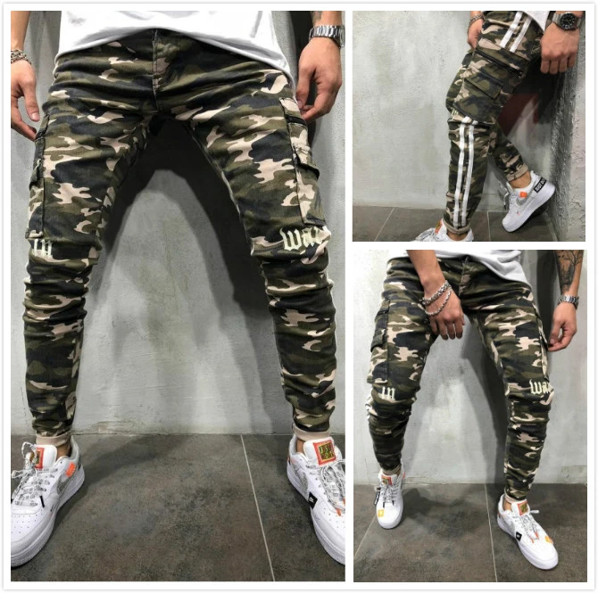 Pantalones vaqueros militares Cargo hombre, con Bolsillos y verdes, pantalones vaqueros estilo camuflaje callejero, pantalones largos a la moda|Pantalones vaqueros| - AliExpress