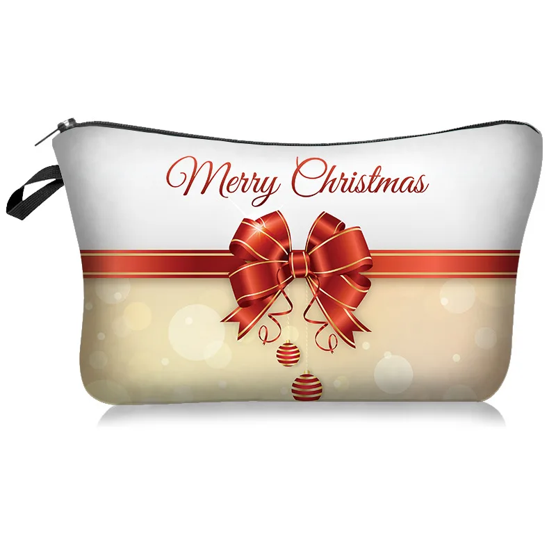 MERRY CHRISTMAS сумка для макияжа с разноцветными косметическими мешочками для путешествий женская косметичка