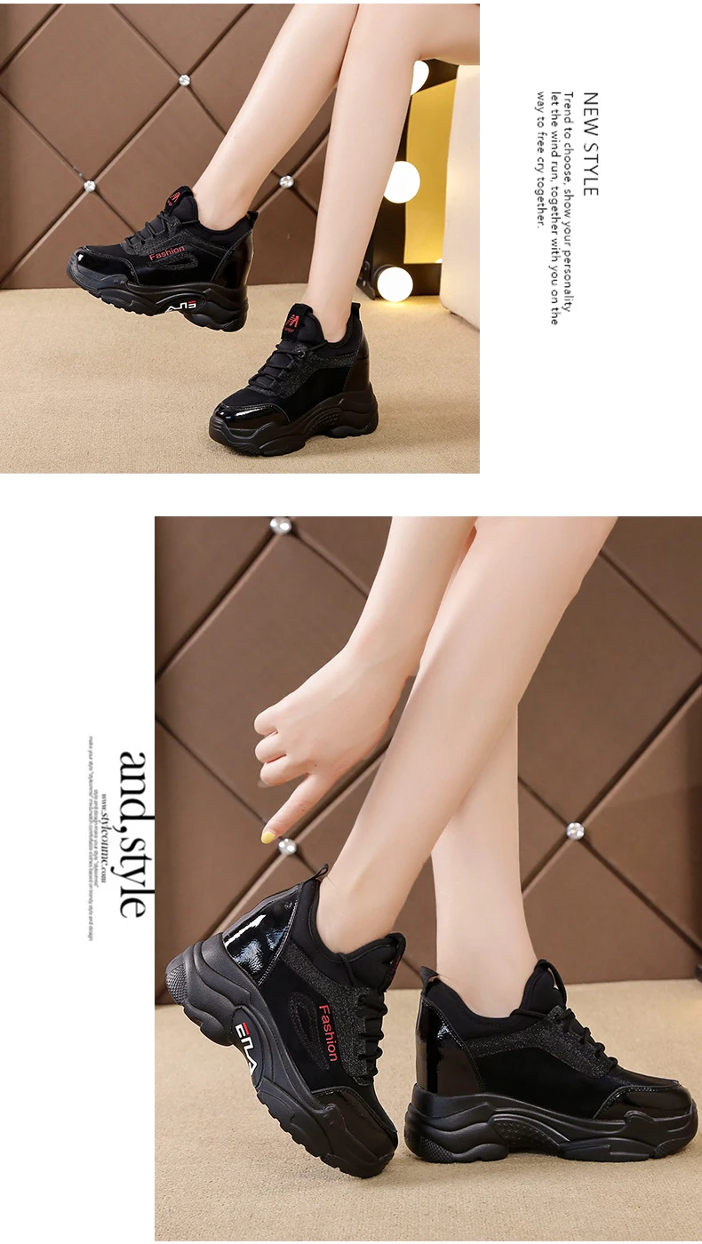 Size35-40; женские зимние кроссовки на платформе; коллекция года; сезон осень-зима; теплые плюшевые бархатные туфли с хлопчатобумажными стельками; кроссовки для отдыха на танкетке со шнуровкой