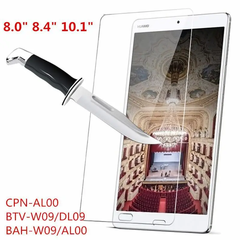 

Tempered Glass Screen Protector For Huawei MediaPad M3 8.0 8.4 10.1 Lite 10 CPN-AL00 BTV-W09 L09 BAH-W09 Tablet Protective Film