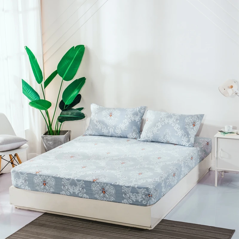 Хлопок Простыня Кровать Матрас покрытие кровати с эластичной лентой машина защитная подушка для кровати матрас протектор без наволочки - Цвет: Color5