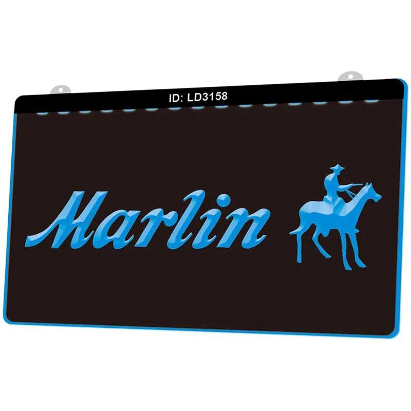 LD3158 Marlin огнестрельное оружие новый 3D гравировка светодиодный светильник