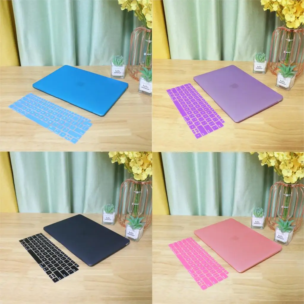 Новый матовый чехол для ноутбука MacBook Pro 13 Air Touch Bar funda 15 16 12 11 дюймов защитный