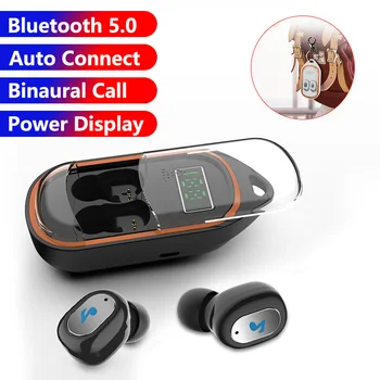 

TWS Bluetooth 5.0 Mini Sport Earphone Wireless Headset LED Power Display HiFi Sound Waterproof Earbuds With Charging Box