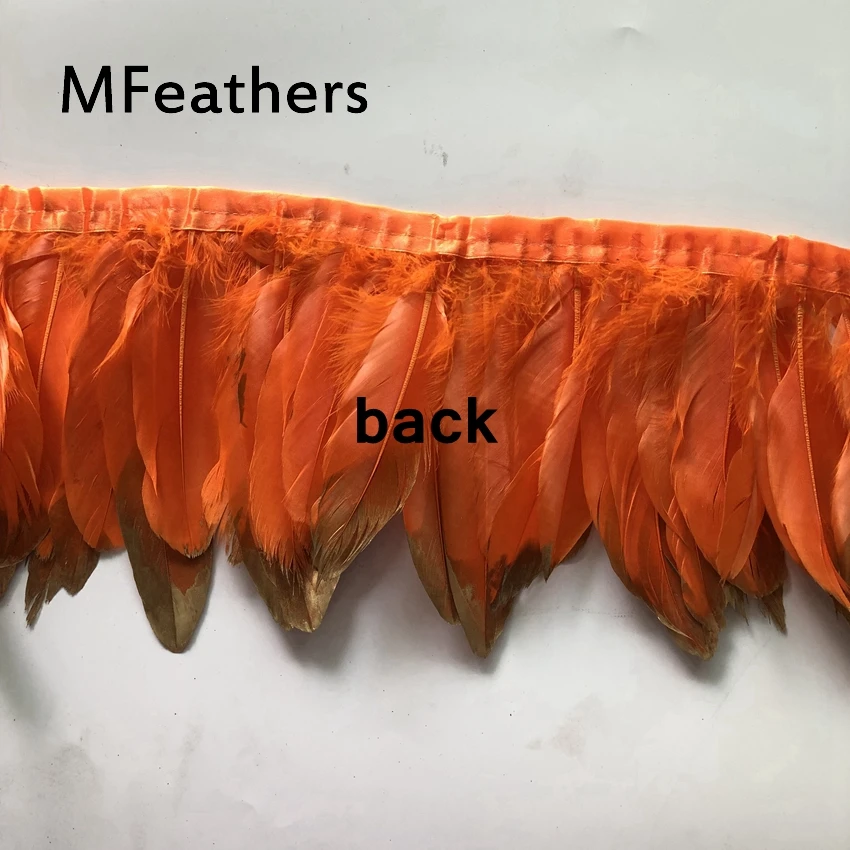 MFeathers золотой спрей гусиное перо кружево 15 20 см/6 8 дюймов оранжевый + Золотой