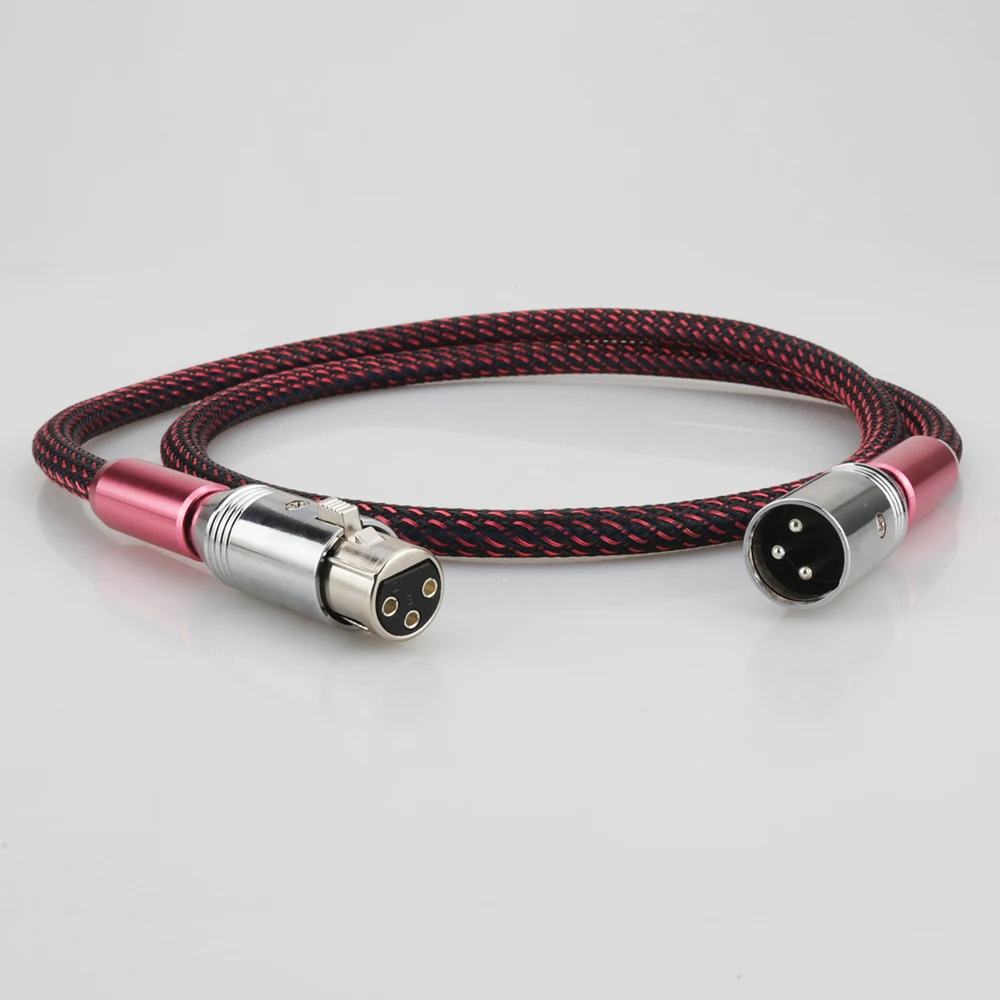 Audiocrast AES/EBU Digital Audio Cable Silver Balanced XLR Plug Pre Amp HiFi A10