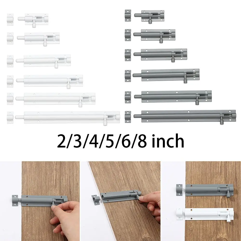 Door Latch Barrel Bolt 2/3/4/5/6/8inch Aluminum Alloy for Home Gate
