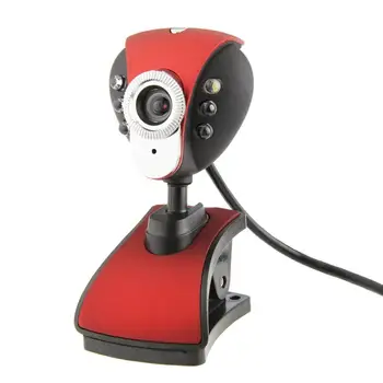 

USB Drive Free Video Web Camera Six Lights Night Vision Clip Camera Computer Webcam with MIC Video Call Webcams