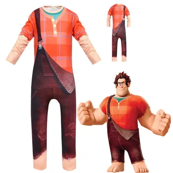 

New Kids Jumpsuit Vanellope Von Schweetz Cosplay Costume Wreck It Ralph2 Ralph Breaks The Internet Clothing for Boys