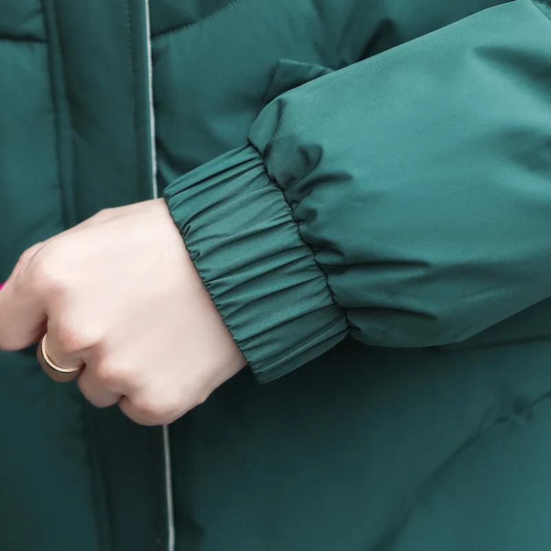 

Simple Solid Color Hooded Cotton-padded Clothes Szwy19d002