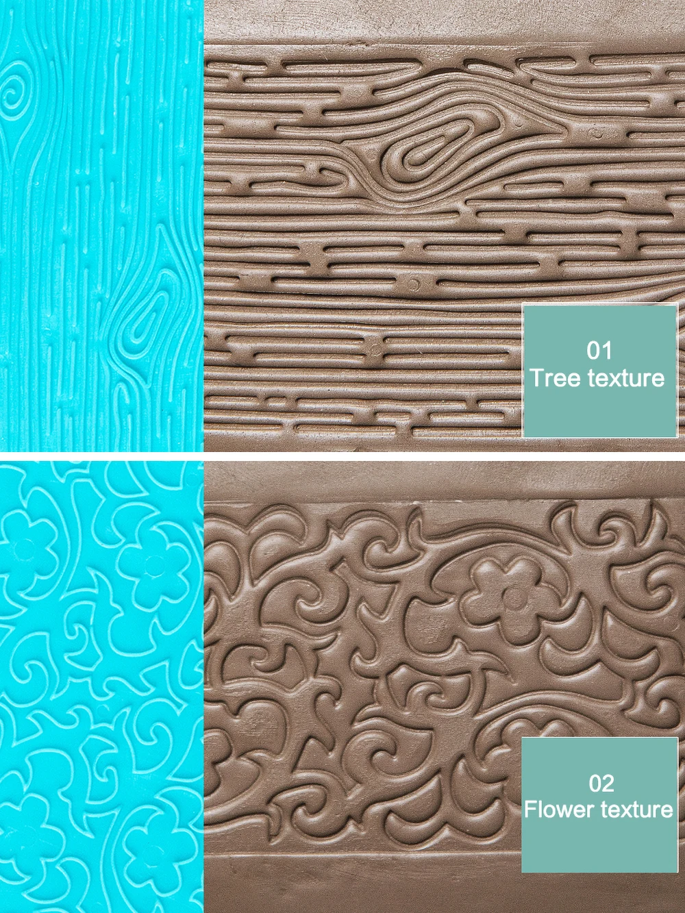 Rullo Per Texture In Pelle Per Argilla Polimerica - Effetto Grana Di Litchi - Foto 10