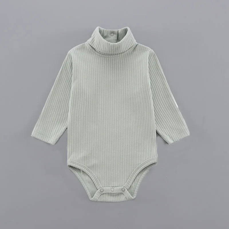 0-18 Months Baby 100%Cotton Clothes New Colors Autumn Winter Baby Girls Bodysuit Newborn Boys Long Sleeve Solid Baby Gifts 4
