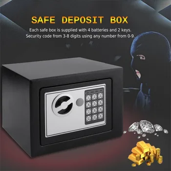 

Electronic Safe Box With Digital Keypad Lock 4.6L Mini Jewelry Storage Case Storage Box 2018 NEW Arrival