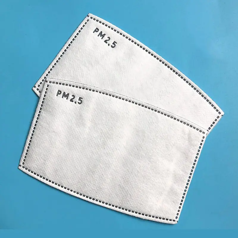 

10Pcs 5 Layers PM2.5 Activated Carbon Mask Filter Paper Kid/Adult Protective Filters Replacement for Cotton Mouth Mask N95