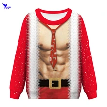 Забавный Рождественский с цифровым 3d-рисунком пуловер толстовки Женская Спортивная одежда для скейтбординга одежда с круглым вырезом уличная Толстовка