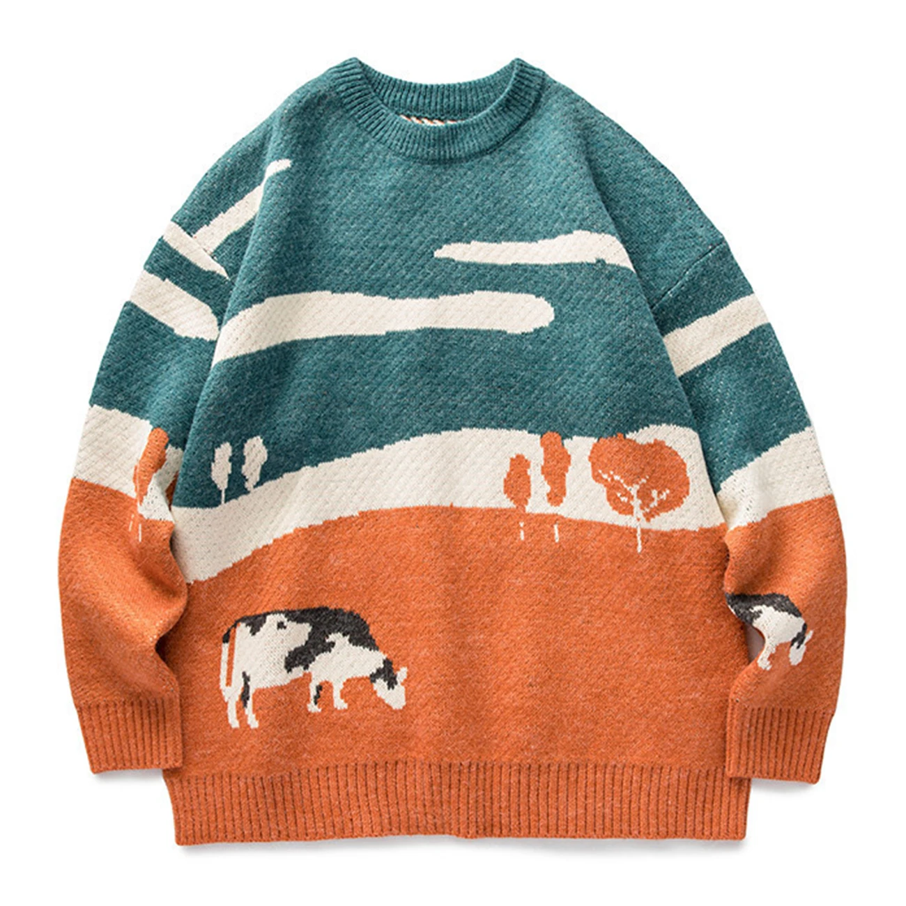 Knitted Sweater Streetwear-Clothing Pullover Men LACIBLE Vintage Harajuku Retro Autumn