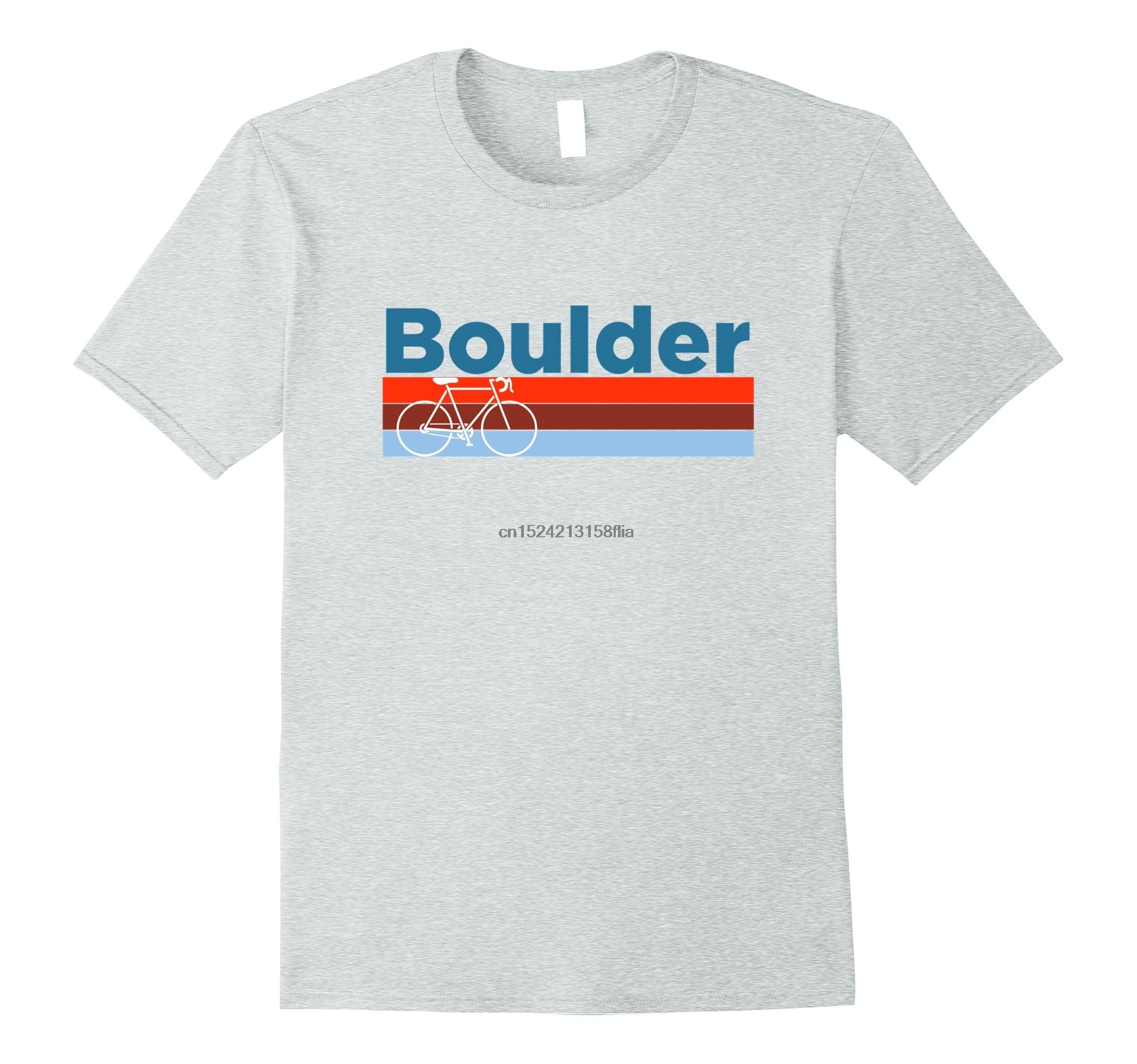 Футболка в стиле ретро с изображением горного велосипеда Боулдера Колорадо |