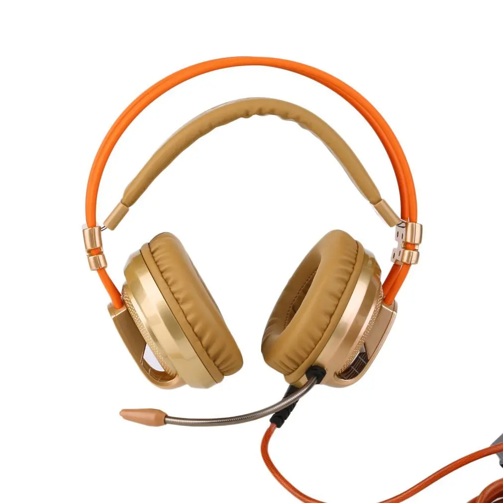 Siberia V10 игровая гарнитура, стереонаушники, окруженные микрофоном, гарнитура для ПК, настольного компьютера, ударная люминесценция