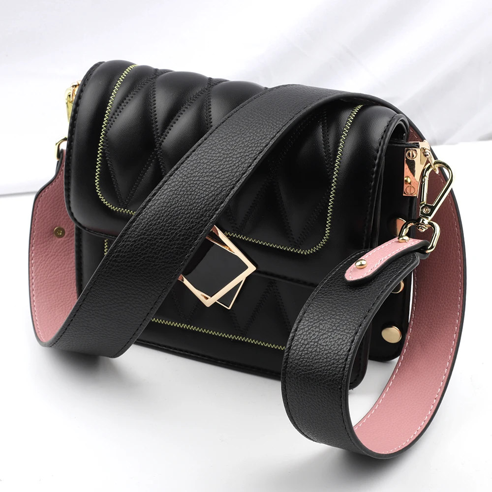 Bag Straps Cow Genuine Leather Belt Shoulder Bag Wide Strap Handbag Handle Replacement Strap Accessory Customized Bag Part Belt