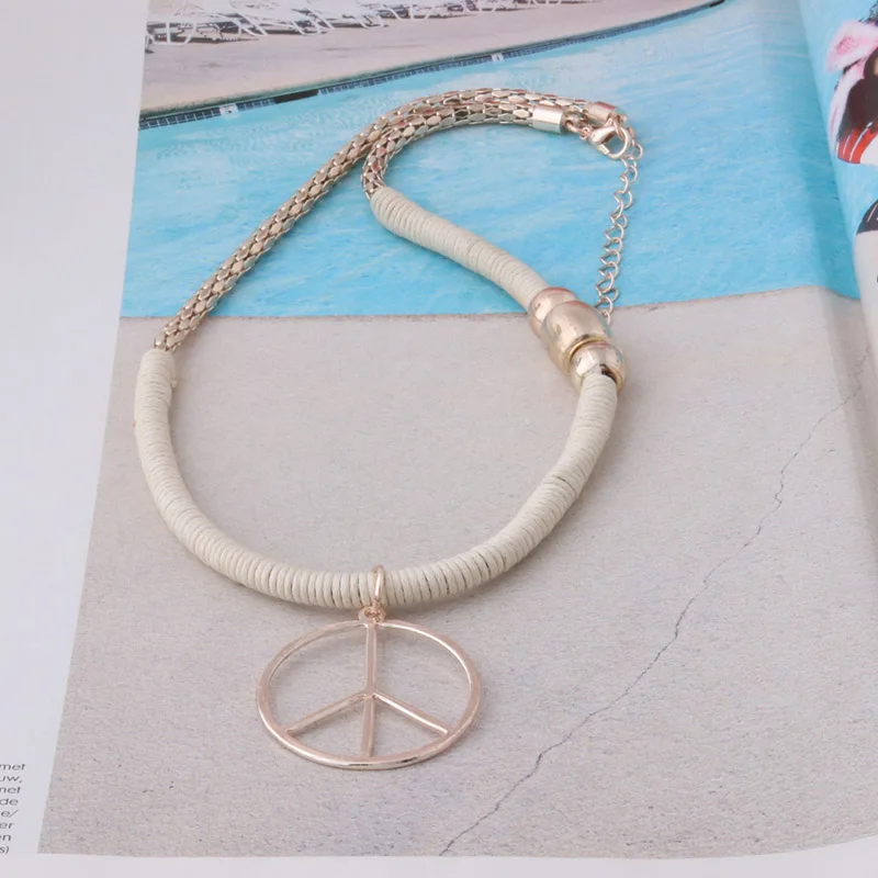 NeeFu WoFu этническое колье с намоткой богемное мягкое керамическое ожерелье для