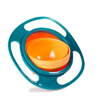 

360 Rotate Gyro Bowl Spill-Proof Infants Toddler Baby Kids Training Feeding Bowl Practice Feeding Spill no spill