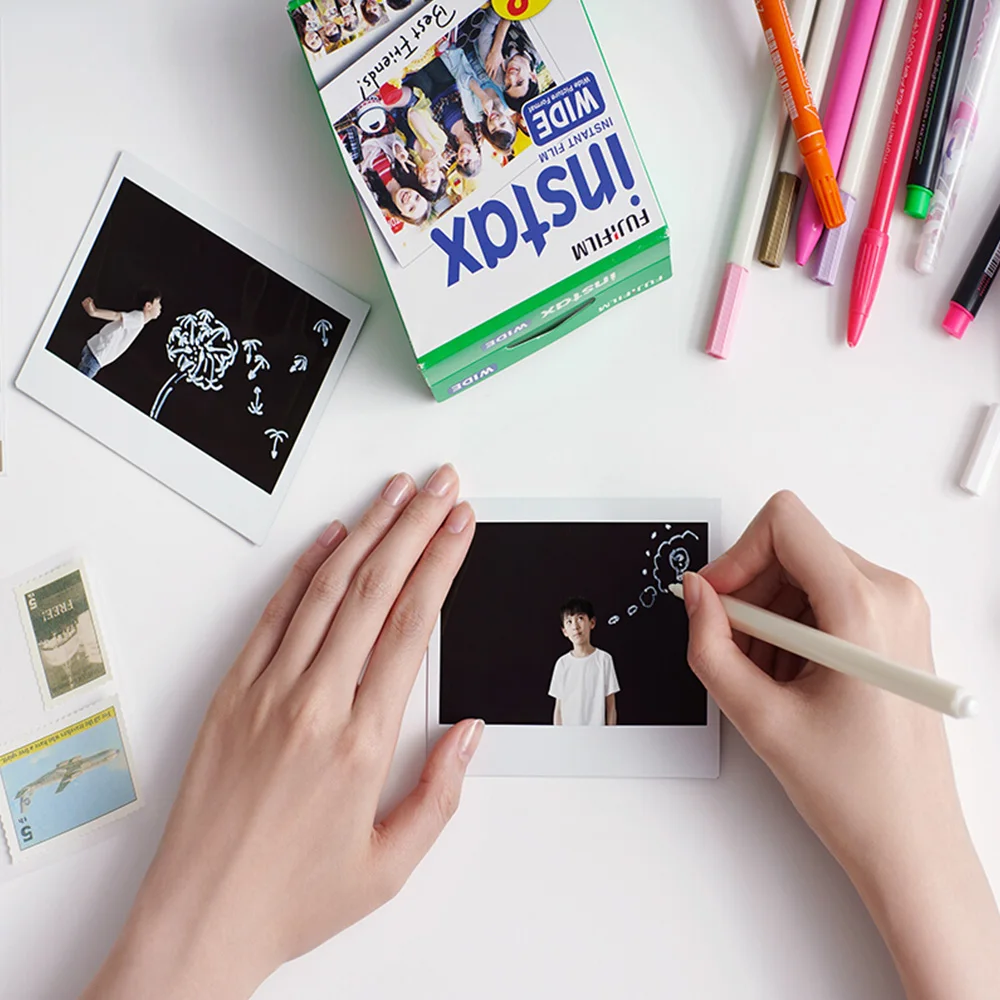 20-100 листов Fujifilm instax mini 9 пленка белого цвета для мгновенной камеры INSTAX WIDE300
