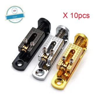 

10 pcs 3 String Solo Single Guitar Bridge with Wrench Screw for 3 String Guitar Cigar Chrome-Gold-Black