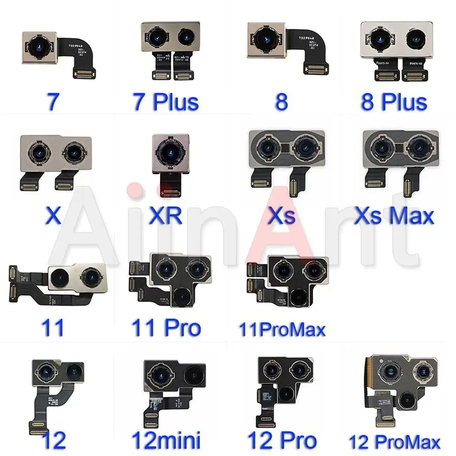 Original Back Camera Flex For iPhone 7 8 Plus SE2 X XR Xs 11 12 Pro Max mini Main Real Cable Replacement | Мобильные телефоны и