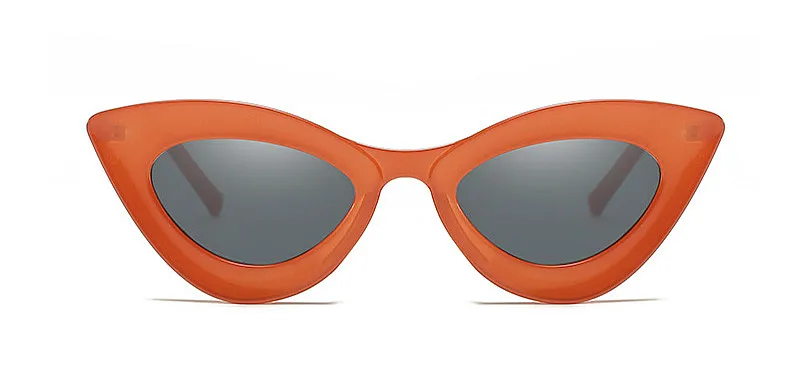Винтажные женские солнцезащитные очки "кошачий глаз", роскошные брендовые солнцезащитные очки UV400, женские ретро очки "кошачий глаз" oculos de sol okulary - Цвет линз: orange black