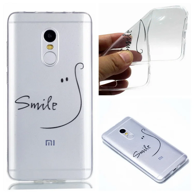 Redmi Note4/5A мультфильм цветной рисунок прозрачный ТПУ защитный чехол Ударопрочный Мягкий силиконовый защитный чехол Cur