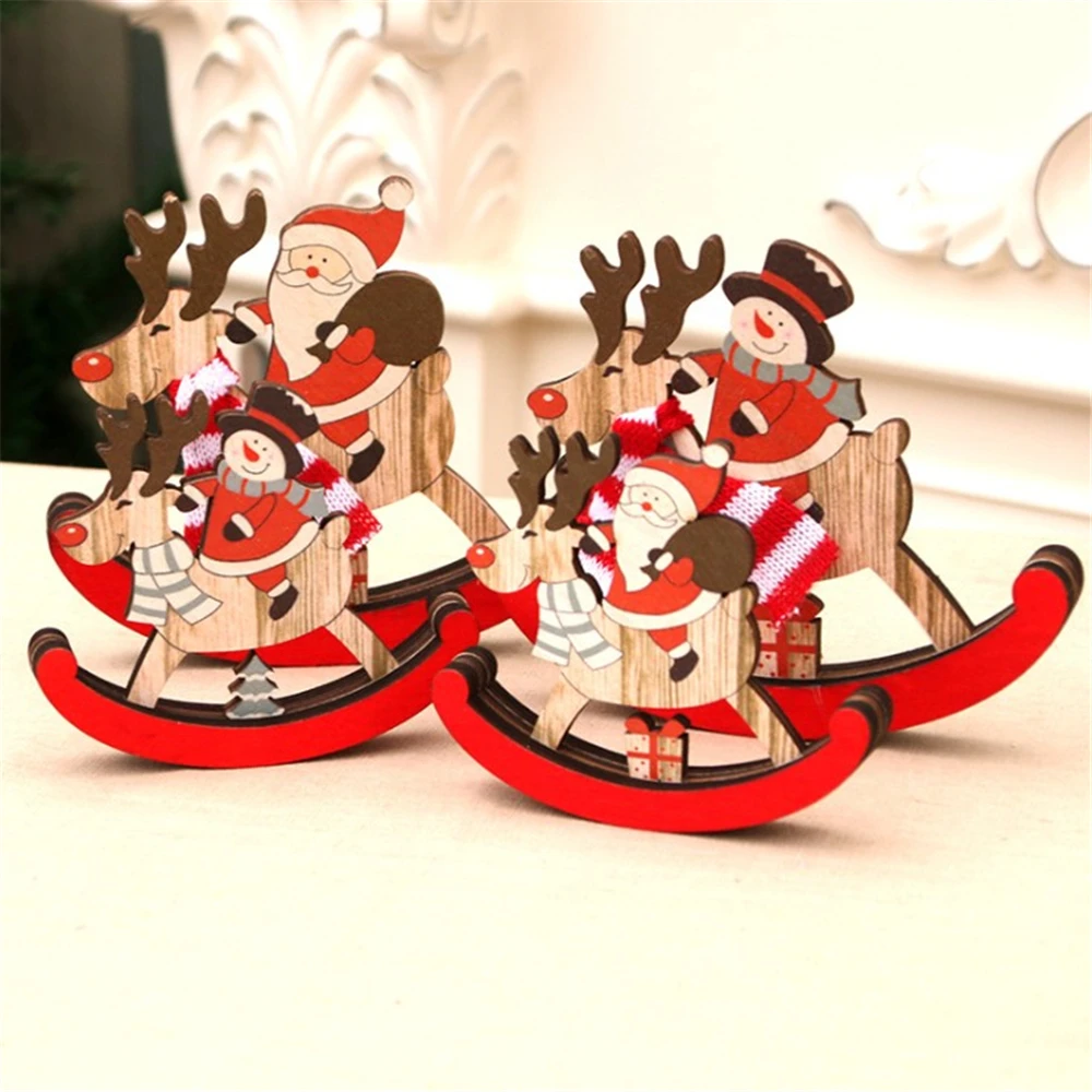 Рождественское дерево качающаяся лошадь украшение Санта Клаус подарок украшение Рождественская вечеринка декоративные элементы