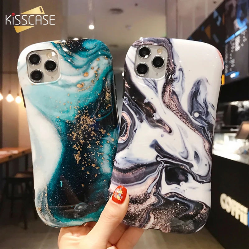 KISSCASE противоударный нестандартный мраморный чехол для iPhone 11 XR тонкая талия