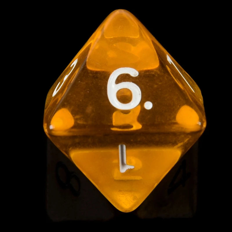 14-кости Двусторонняя D4 D6 D8 D10 D12 D20 MTG магия сбор D прозрачный синий и желтый