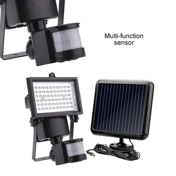 

Waterproof Solar Panel 60-LED Lights Montion Sensor Wall Light Security Lamp