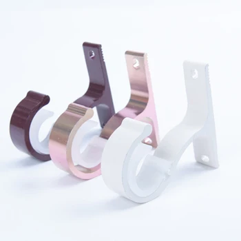 

New Aluminum Alloy Curtain Rod Installation Hook Hanger Storage Rack Support Bracket Home Decro Accessories
