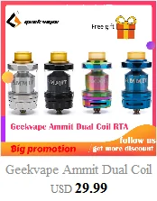 Geekvape Zeus X RTA 4,5 мл емкость бака с 810 делриновый дрип-тип электронная сигарета распылитель обновление zeus dual/AMMIT MTL