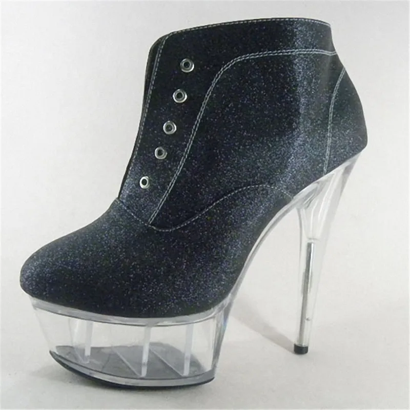 Dance shoes 15cm ultra high heels single shoes fashion stage shoes  Gorgeous shiny leather High Heels mary jane shoes