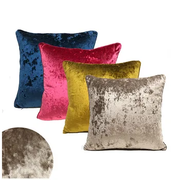 

Solid Flannel Pillowcase Sofa Cushion Cover Colorful Home Peached Pillow Case
