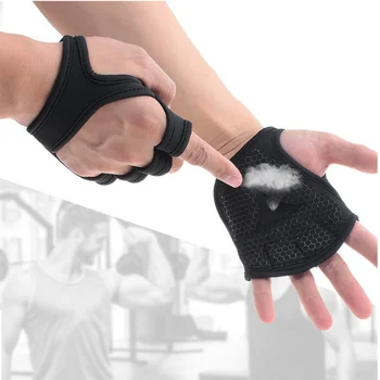 

Fitness Gloves Hand Palm protector Anti-slip Bodybuilding Weight Lifting Grips Pads For Power workout