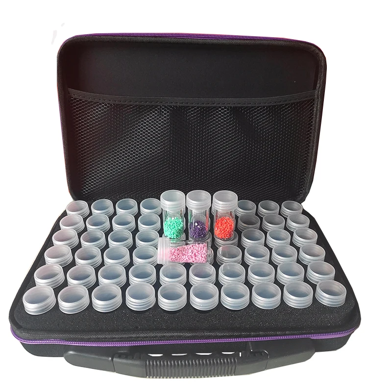 

Diamond Painting Makeup Organizer Storage Box Accessories Tools Carry Case Container Bag Colorful
