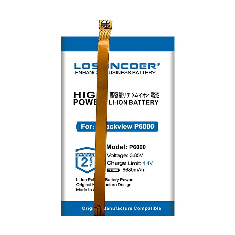 LOSONCOER P6000 6680 мАч хорошее качество батарея для Blackview P6000 батареи Смартфона Бесплатные инструменты