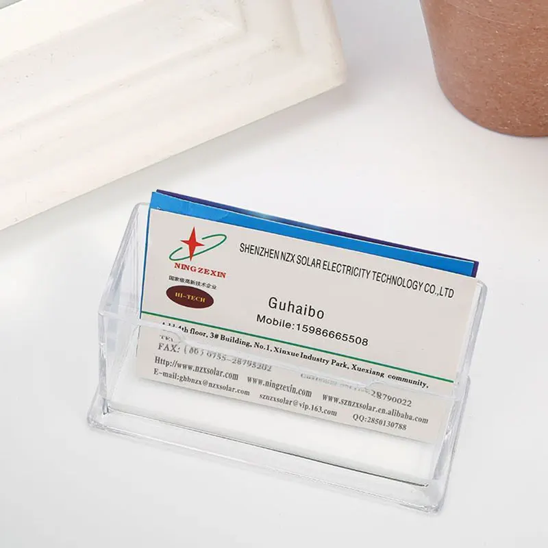 Держатель Стенд бизнес-держатель для карт чехол для карт прозрачный дисплей для прилавка настольный офисный пластиковый держатель для визиток